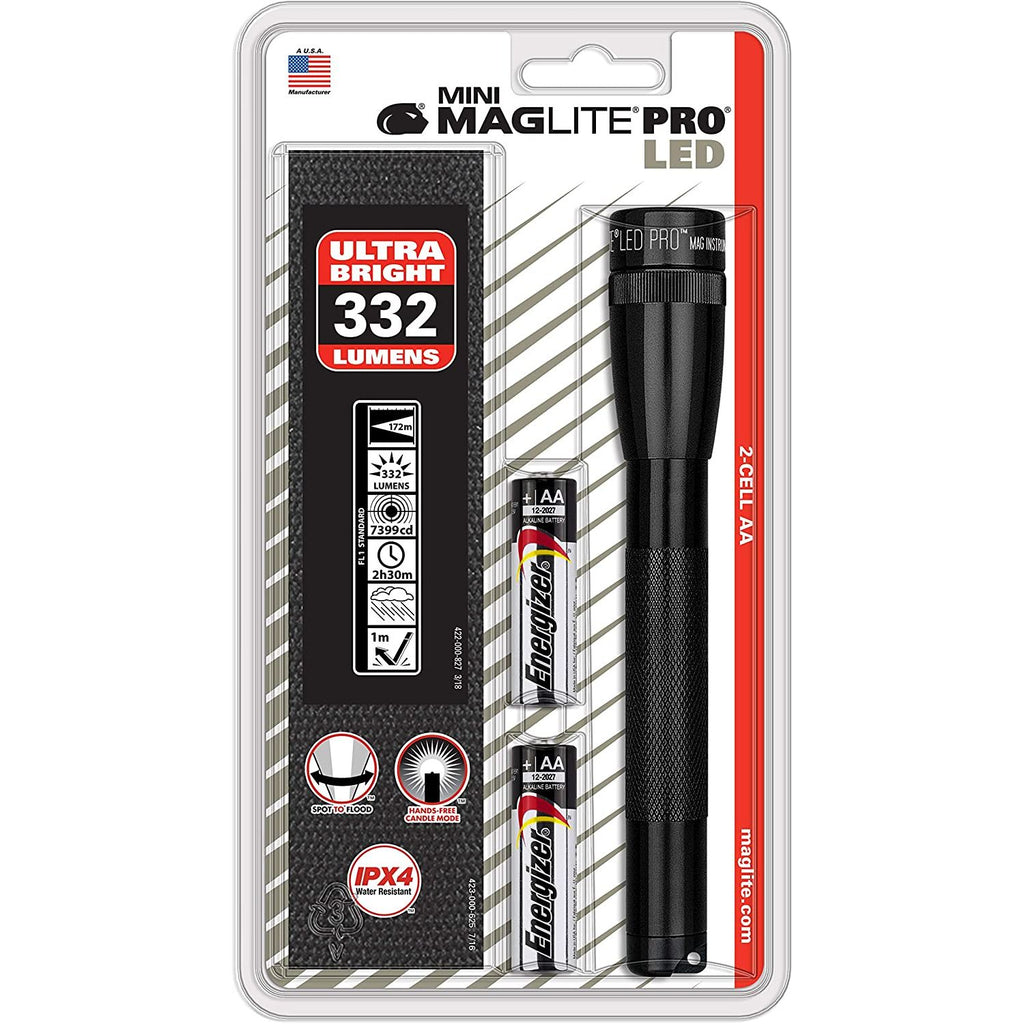 Mini Maglite LED PRO 2AA Flashlgiht w Holster